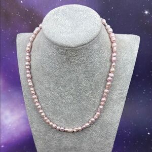 Elegant Girly Pink Natural Pearl Necklace